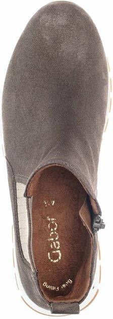 Gabor Taupe Suède Sneaker Boot Chelsea Stijl Brown Dames - Foto 2