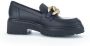 Gabor Zwart Goud Mat Gesloten Loafers Black Dames - Thumbnail 3