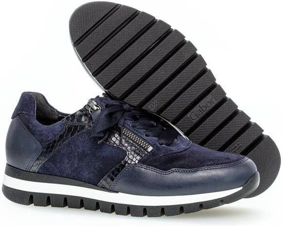 GABOR Lage Sneakers Dames 438 Maat: 42 5 Materiaal: Suède Kleur: Blauw - Foto 7
