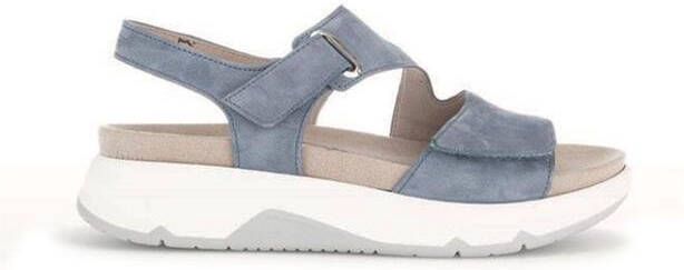 Gabor Blauwe Leren Sandalen Rollingsoft Stijl Blue Dames - Foto 3