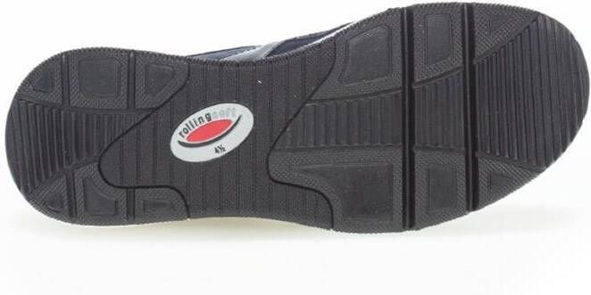 Gabor 96.896.46 Dames Sneakers Donkerblauw Witte zool Lakleren details - Foto 5