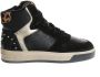 Hip H1249 leren sneakers met panterprint zwart - Thumbnail 2