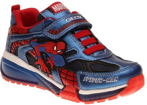 Geox Bayonyc Spider-Man sneakers met lichtjes blauw rood - Foto 5