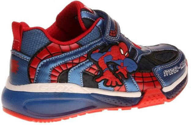 Geox Bayonyc Spider-Man sneakers met lichtjes blauw rood - Foto 4