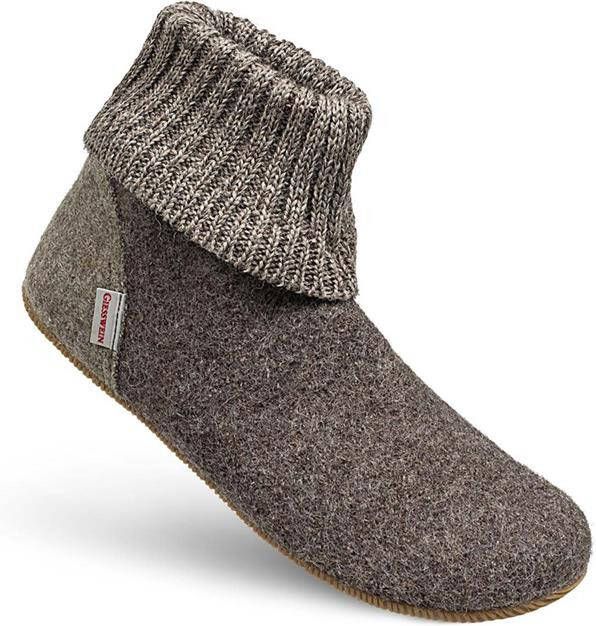 Giesswein Gezellige Gesloten Pantoffels in Taupe - Foto 4