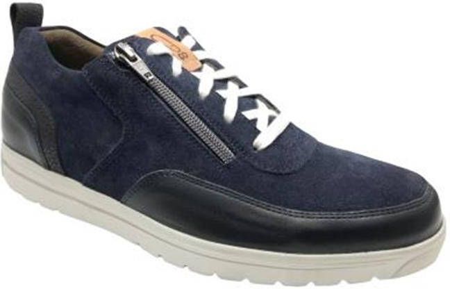 Gijs 2085 Blauwe sneaker met witte veter H Kleur Blauw) - Foto 4