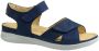 Hartjes 132.1116 99 65.65 Blauwe dames sandalen met klittenband sluiting - Thumbnail 2