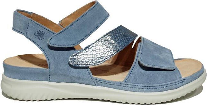 Hartjes 132.1135 34 43.42 Lichtblauwe dames sandalen met klittenband sluiting - Foto 7