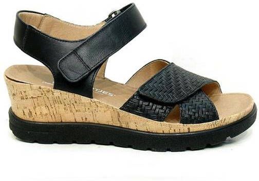 Hartjes 132.1706 74 33.01 Zwarte sandaal met sleehak wijdte H - Foto 5