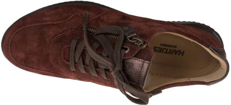 Hartjes Vrouwen Suède Lage sneakers Damesschoenen 112862 Roodbruin - Foto 6