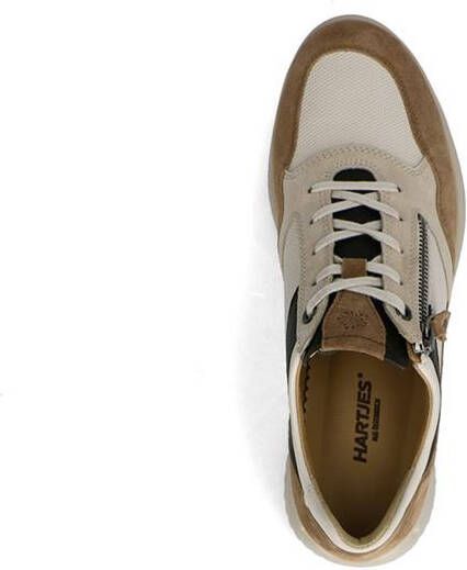 Hartjes wit camel sneaker met rits en uitneembaar-voetbed - Foto 4