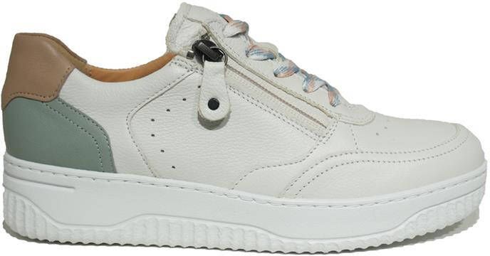 Hartjes Sneakers Dames Lage sneakers Damesschoenen Leer 162.1952 Gebroken wit combi - Foto 4