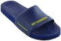 Havaianas Brasil Slide Slippers Unisex donker blauw geel - Thumbnail 4