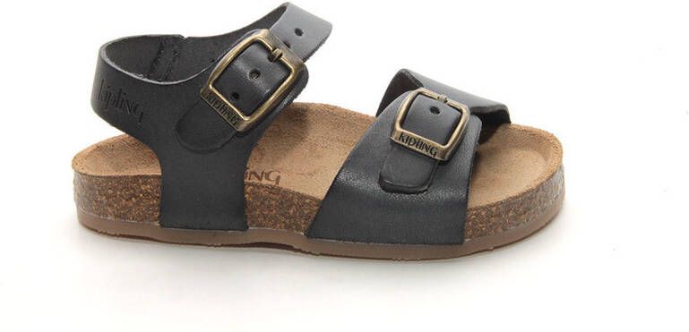 Kipling leren sandalen donkergrijs Jongens Leer Effen 22 - Foto 5
