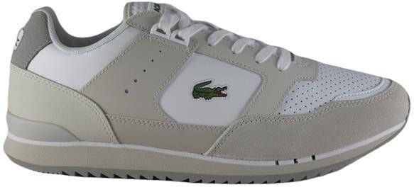 Lacoste Vintage-geïnspireerde Partner Piste Leren Sneakers Beige Heren - Foto 14