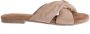 Lazamani Ladies mules crossed strap chamul Beige Suede Geen Dames - Thumbnail 3