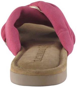Lazamani suède slippers met gesp fuchsia - Foto 4