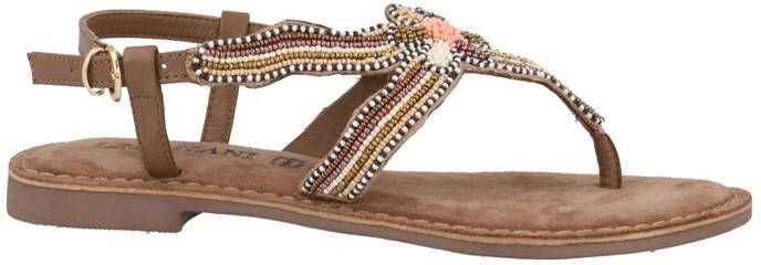 Lazamani Taupe Kralen Sandalen Multicolor Dames - Foto 7