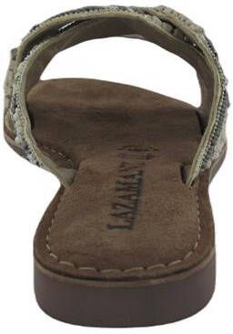 Lazamani Beige Zomer Slipper met Kralenbanden Beige Dames - Foto 5