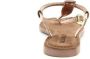 Lazamani Ladies shiny sandals Brons Leer Platte sandalen Dames - Thumbnail 6