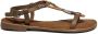Lazamani Taupe Beaded Sandaal met Enkelband Brown Dames - Thumbnail 3