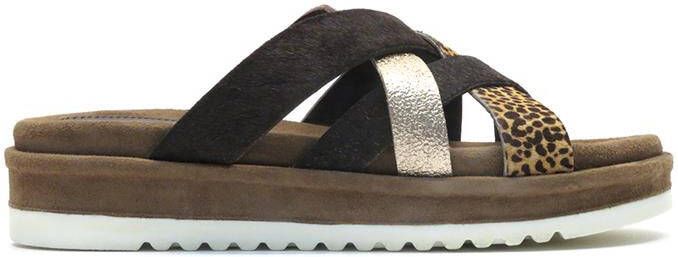 Lazamani dames slipper Bruin multi - Foto 4