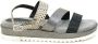 Lazamani Dames Sandalen 75.827 Black Zwart Leer LA75827black - Thumbnail 3