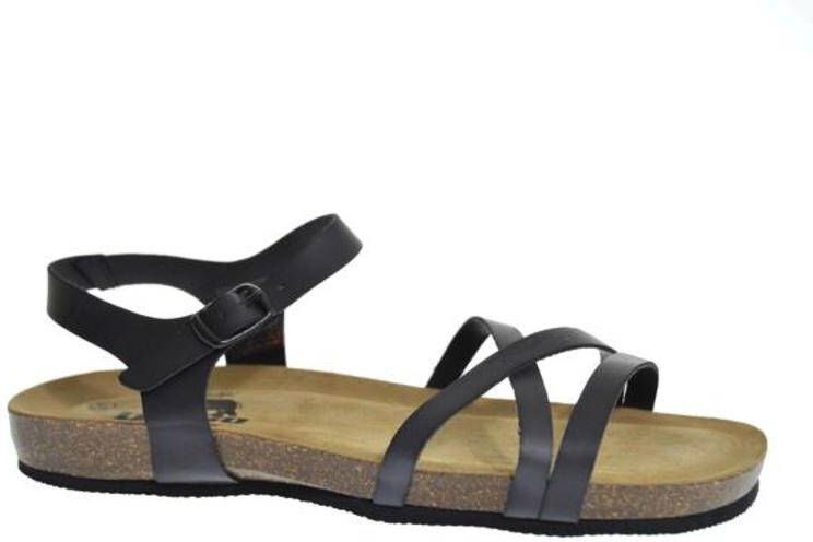 Longo Zwarte Leren Dames Sandalen Zwart - Foto 2