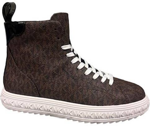 Michael Kors Hoge Sneakers met Merkprint Brown Dames - Foto 2