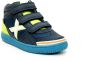 Munich G3 Boot Velcro Hoge sneakers Leren Sneaker Jongens Kids Blauw - Thumbnail 4