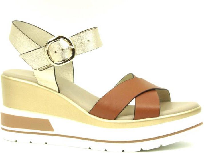Nerogiardini Bruin Leren Sandalen Stijlvol Comfortabel Ontwerp Multicolor Dames - Foto 5
