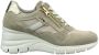 Nero Giardini NeroGiardini E306450D 614 Beige combi kleurige dames sneaker met rits - Thumbnail 4