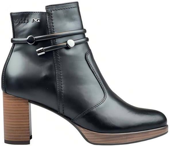 Nerogiardini Leren Enkellaarzen met Ritssluiting voor Dames Black Dames - Foto 10