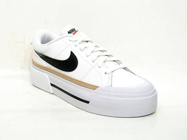 Nike Legacy Lift Lage Sneaker Wit Zwart Oranje White Dames - Foto 16