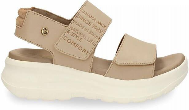 Panama Jack Platte Sandalen met Bandjes Brown Dames - Foto 4