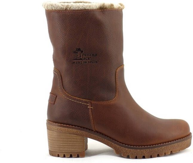 Panama Jack Dameslaarzen van leer met middelhoge hak en rits Brown Dames - Foto 16