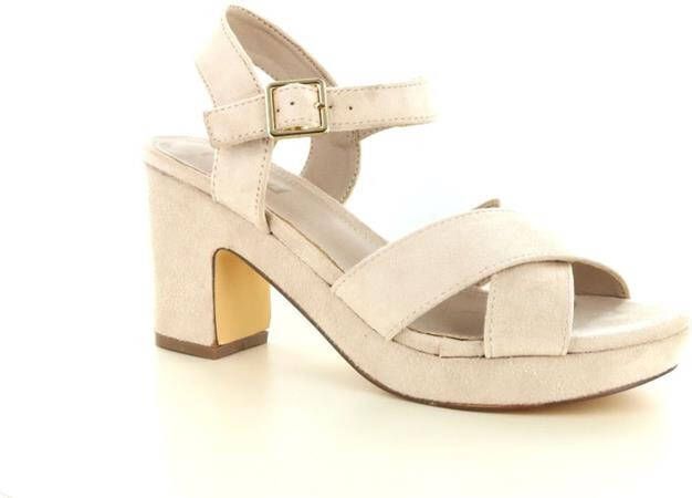 POELMAN C0118-15PSH sandaal sand Beige Suedelook Sandalen met hak Dames - Foto 2