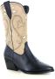 POELMAN Cowboylaarzen Zwart Suede Cowboy laarzen Dames - Thumbnail 2