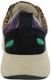 PS Poelman Cibel chunky leren sneakers met panterprint zwart - Thumbnail 3