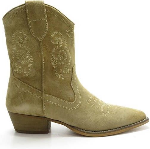 PS Poelman Moco suède cowboylaarzen beige - Foto 4