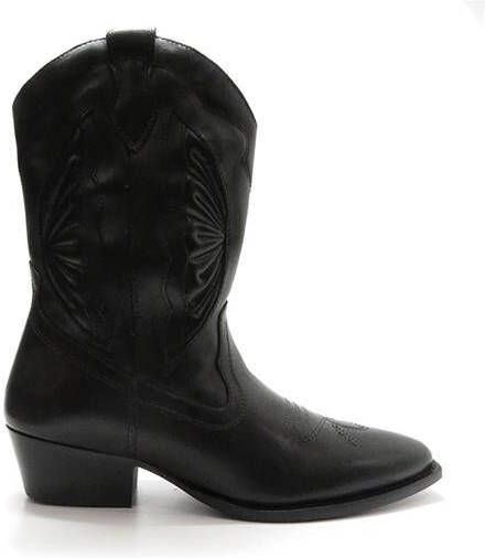 PS Poelman Moco leren cowboylaarzen zwart - Foto 3