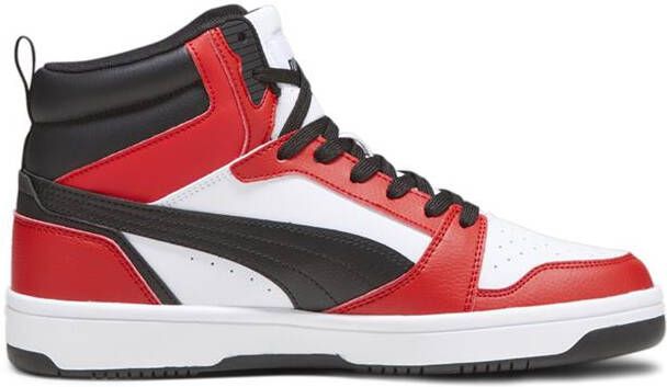 Puma Rebound v6 Mid V6 Mid sneakers wit zwart rood Imitatieleer 35 - Foto 16