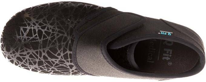 Q Fit Geneve 1 Black design stretch Dames Verbandpantoffels Zwart - Foto 3