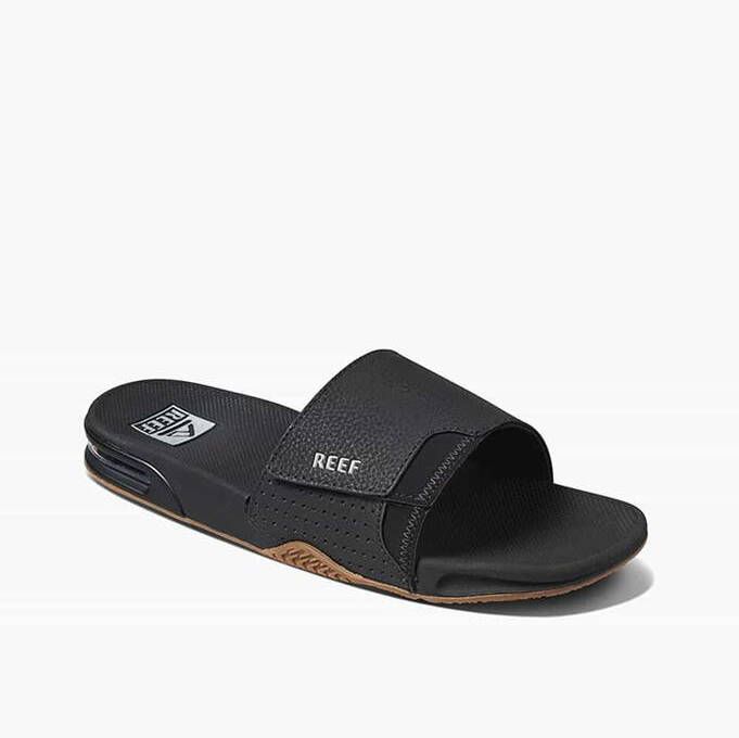 Reef Fanning Slideblack Silver Heren Slippers Zwart Zilver - Foto 11
