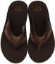 Reef Leather Fanningdark Brown Heren Slippers Donkerbruin - Thumbnail 5