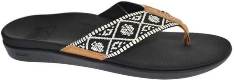 Reef Ortho Wovenblack White Dames Slippers Zwart Wit - Foto 13