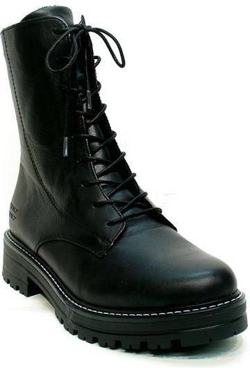 Remonte Veterlaarsjes blokhak veterschoenen chunky boots met contrast-raamstiksels - Foto 4
