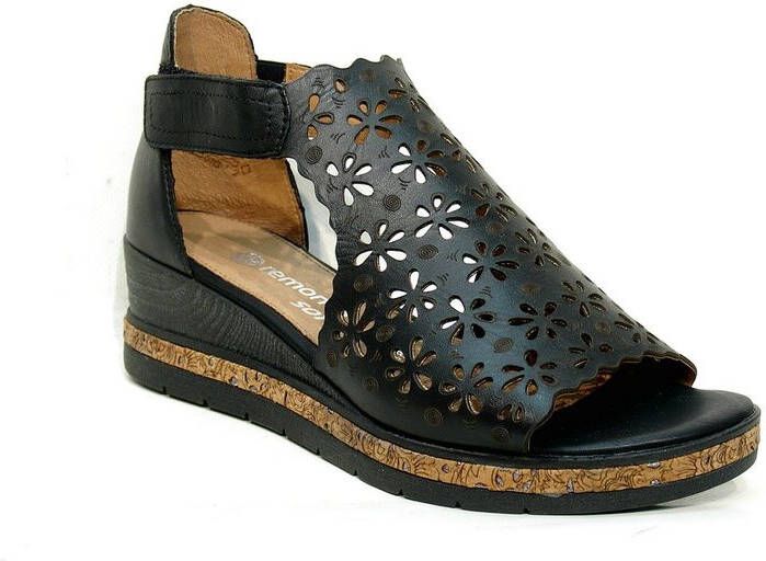 Remonte Sleehaksandaaltjes zomerschoen sandaal sleehak met bloemlaserpatroon - Foto 4