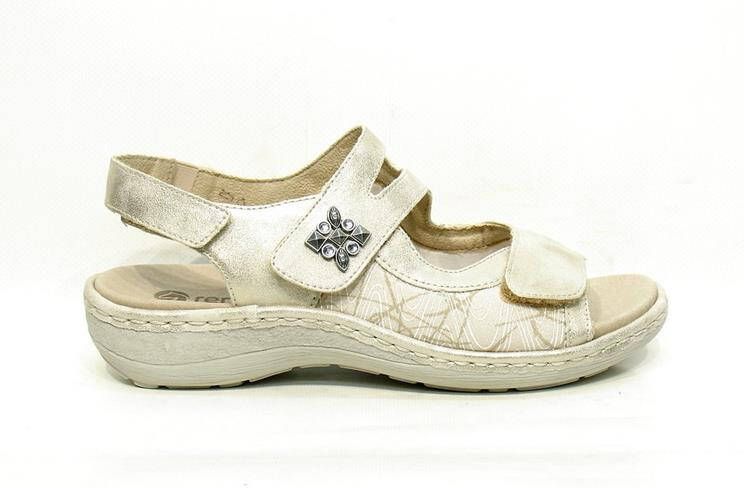 Remonte Dames Sandaal D7647 94 Lichtbeige Metallic - Foto 6