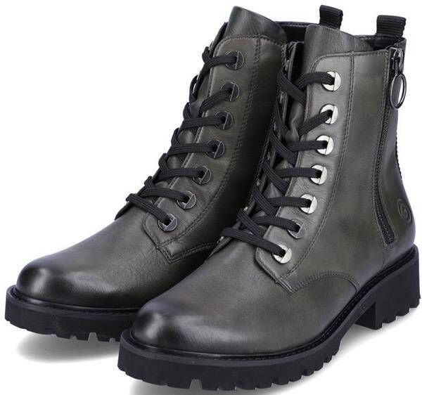 Remonte Veterlaarsjes blokhak laarsjes veterschoenen flats in used look - Foto 4